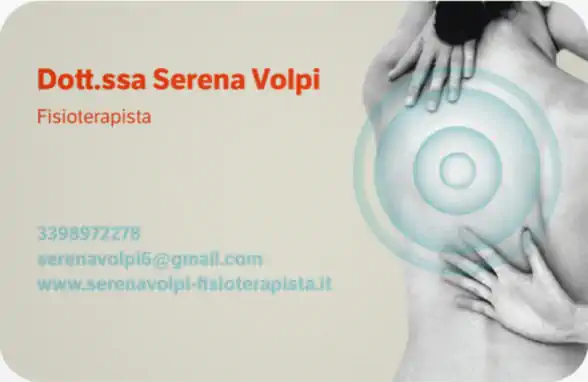 Biglietto da visita di Serena Volpi - fisioterapista